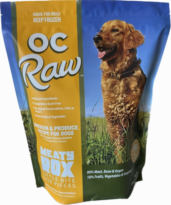 OC Raw Meaty Rox Chicken frozen raw dog food,raw patties for dogs,raw diet dog food