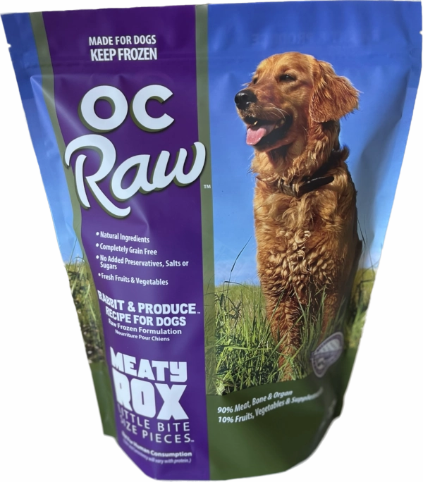 OC Raw Meaty Rox Rabbit frozen raw dog food,raw patties for dogs,raw diet dog food