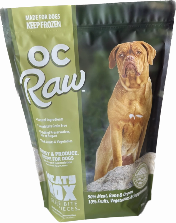 OC Raw Meaty Rox Turkey frozen raw dog food,raw patties for dogs,raw diet dog food
