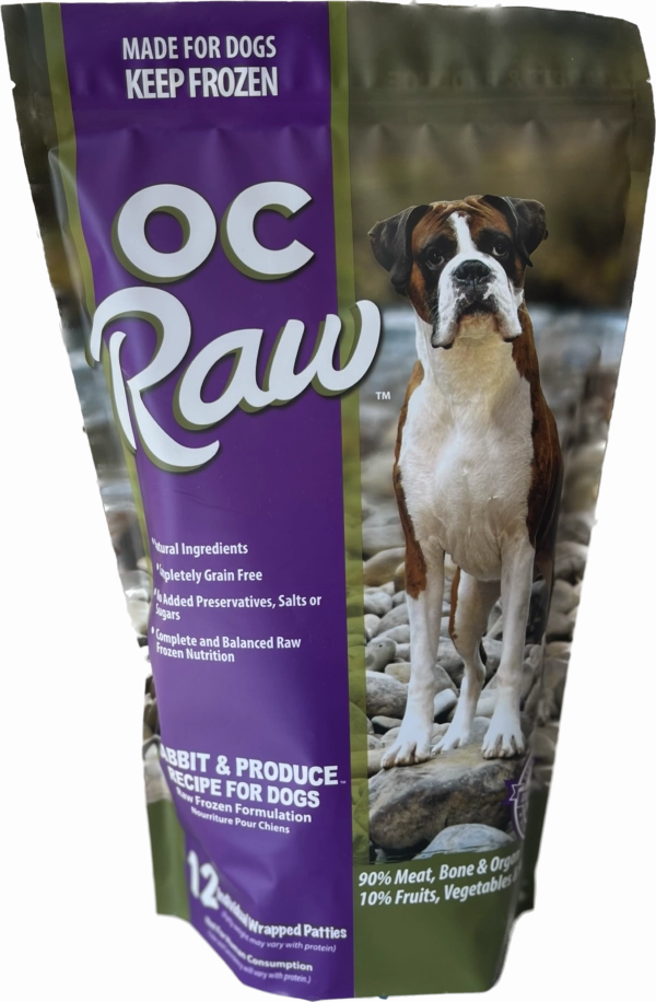OC Raw Rabbit Patties 6 Lb frozen raw dog food,raw patties for dogs,raw diet dog food