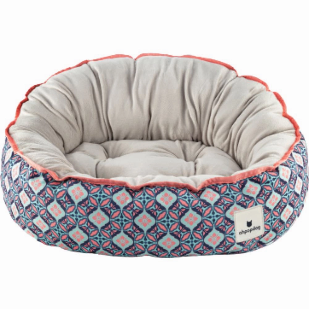 Ohpopdog Heritage Reversible Dog Bed (Bunga Peach 6) orthopedic dog bed,large dog bed,washable dog bed
