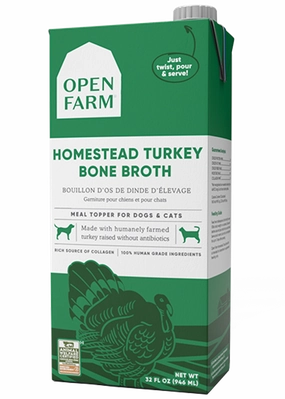 Open Farm Bone Broth Topper for Dogs & Cats - Homestead Turkey 32oz Tetra puppy food,chew toy for puppies,small dog treats
