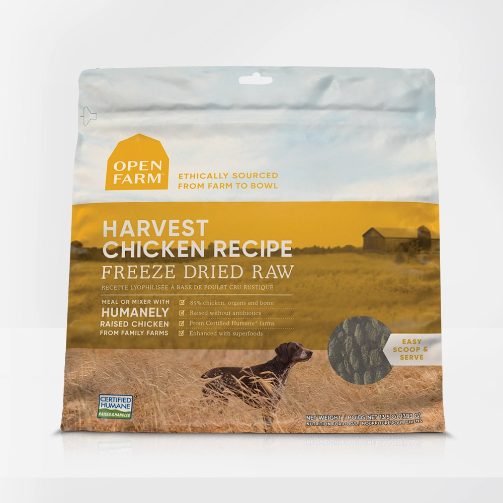 Open Farm Freeze-Dried Raw Morsels Dog Food Harvest Chicken Recipe frozen pet food,frozen raw meals,dog frozen nuggets