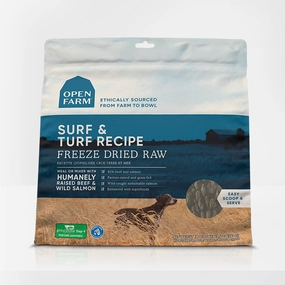 Open Farm Freeze-Dried Raw Morsels Dog Food Surf & Turf Recipe frozen pet food,frozen raw meals,dog frozen nuggets