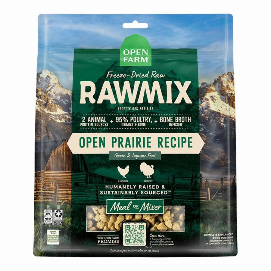 Open Farm Freeze-Dried RawMix Open Prairie Recipe Raw Morsels Dog Food frozen pet food,frozen raw meals,dog frozen nuggets