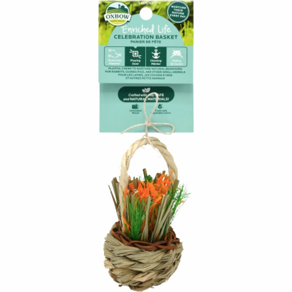 Oxbow Enriched Life Celebration Basket Chew Toy For Small Animals rabbit habitat,small animal tunnel,bunny supplies