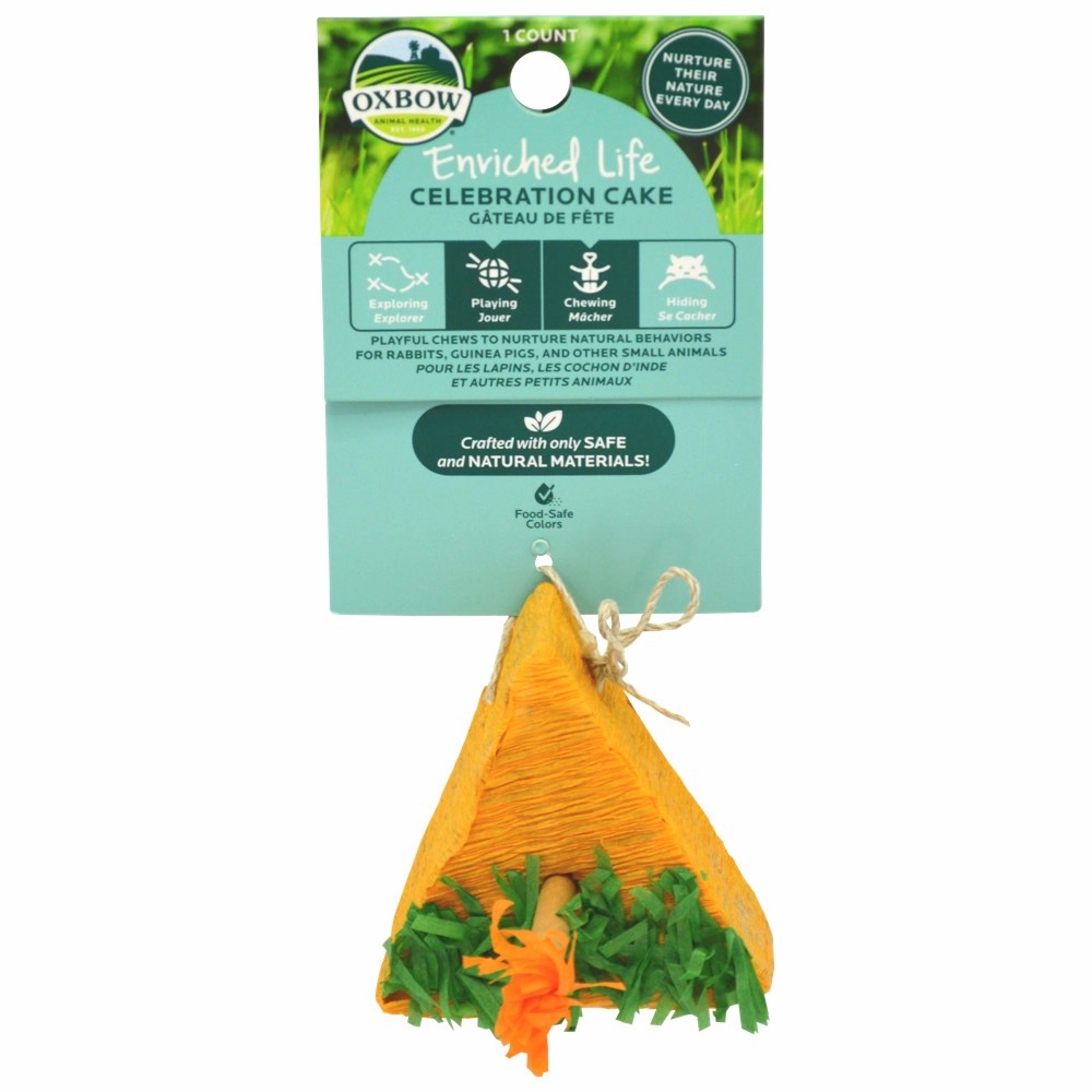 Oxbow Enriched Life Celebration Cake Toy For Small Animals rabbit habitat,small animal tunnel,bunny supplies