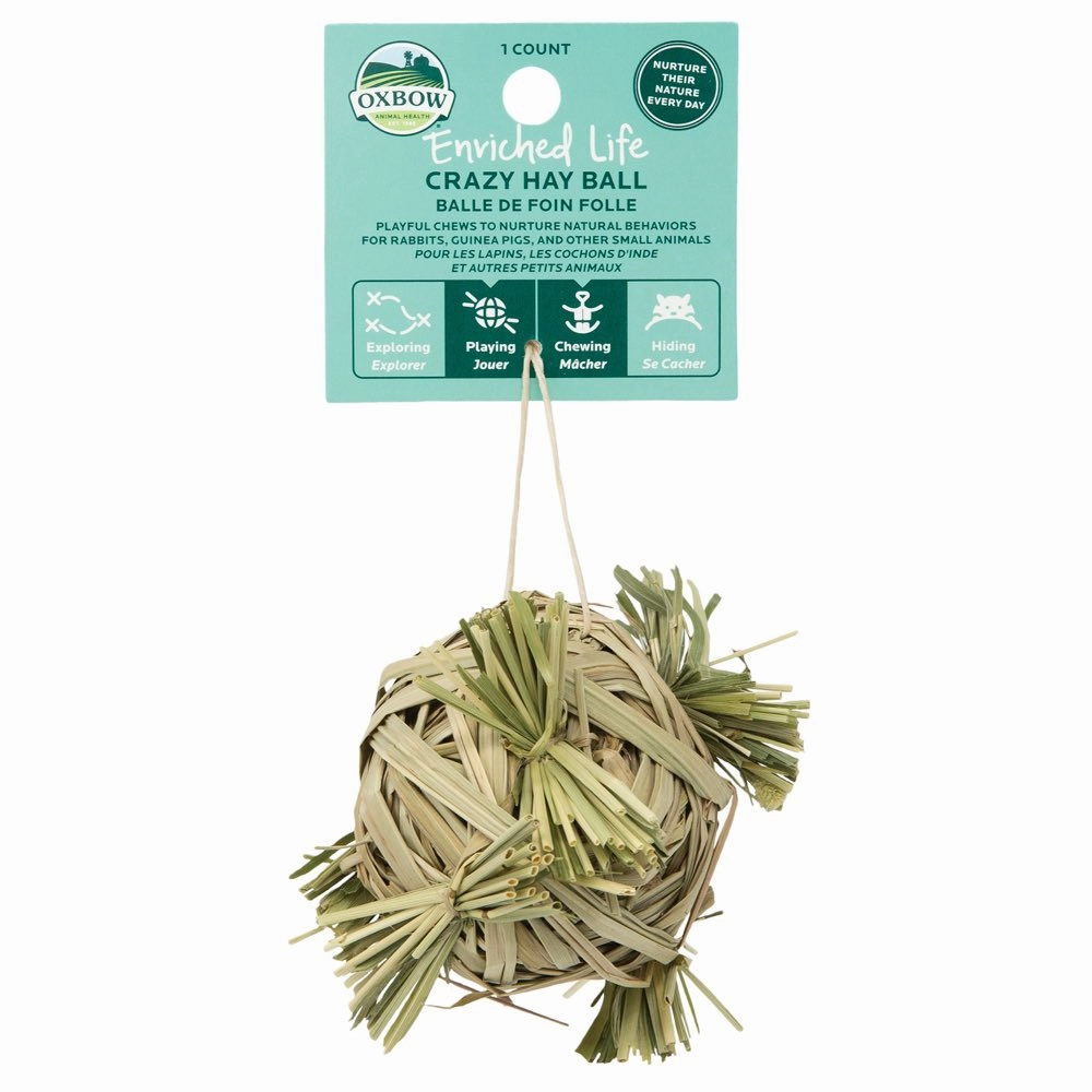 Oxbow Enriched Life Crazy Hay Ball For Small Animals rabbit habitat,small animal tunnel,bunny supplies