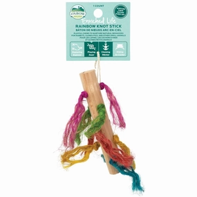 Oxbow Enriched Life Rainbow Knot Stick For Small Animals rabbit habitat,small animal tunnel,bunny supplies