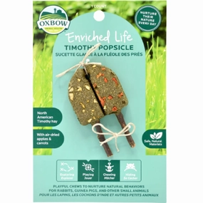 Oxbow Enriched Life Timothy Popsicle Chew Toy For Small Animals rabbit habitat,small animal tunnel,bunny supplies