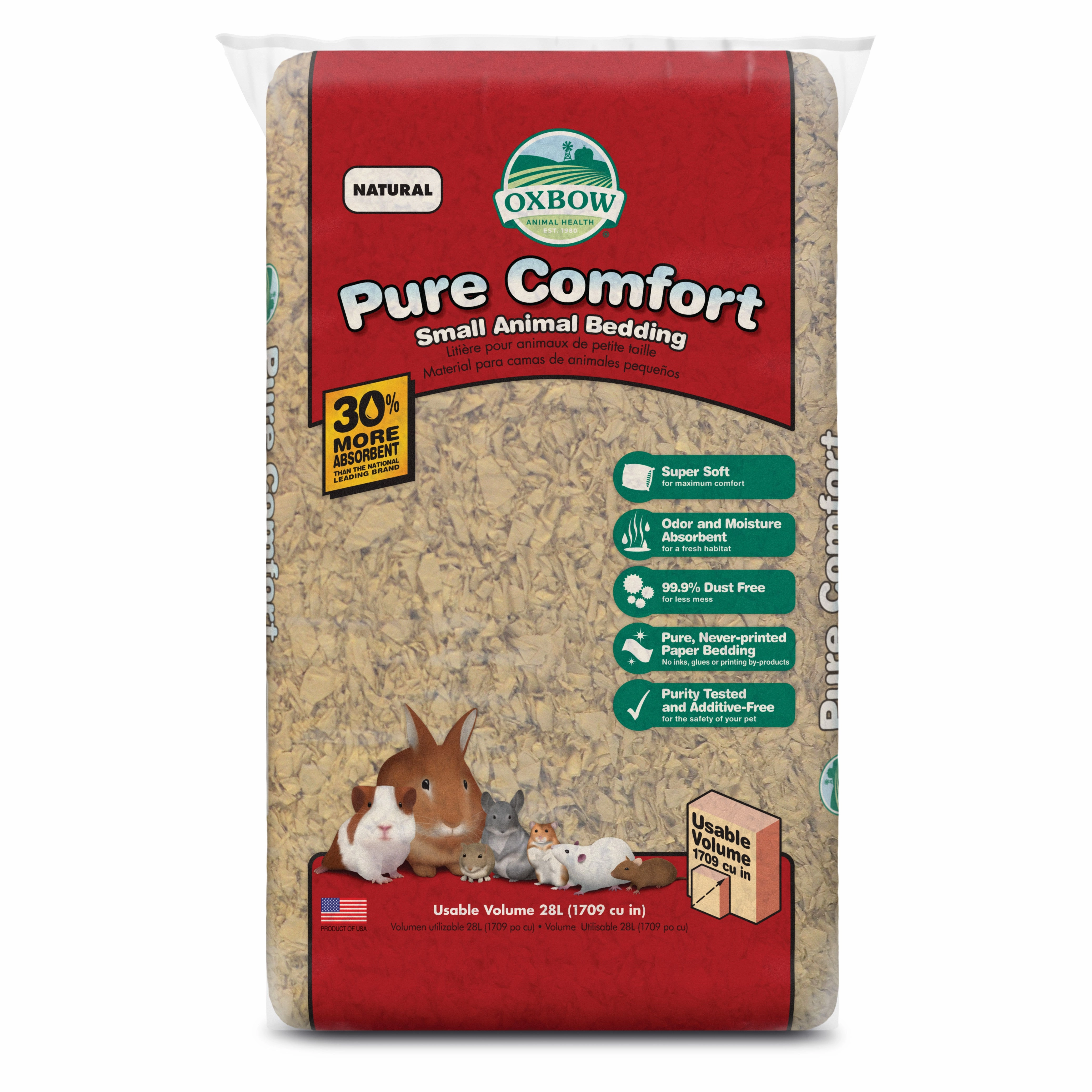 Oxbow Pure Comfort Bedding - Natural rabbit habitat,small animal tunnel,bunny supplies