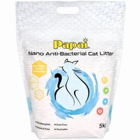 Papai Nano Anti-Bacterial Cat Litter 5kg clumping cat litter,natural cat litter,dust free cat litter