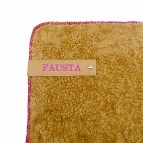 Personalized Fuchsia Stitch Dog Blanket fleece dog blanket,soft dog throw,cozy pet blanket