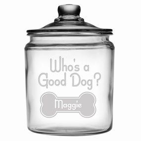 Personalized Good Dog Glass Dog Treat Jar pet apparel,dog hoodie,fashionable pet wear