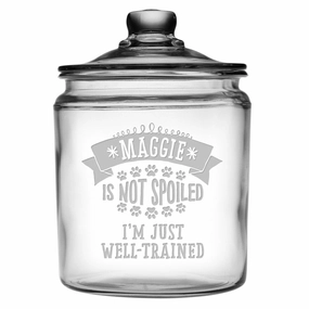 Personalized Not Spoiled Glass Dog Treat Jar pet apparel,dog hoodie,fashionable pet wear