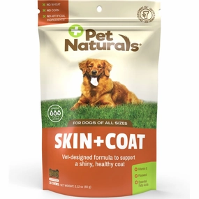 Pet Naturals of Vermont Skin   Coat for Dogs, 30 Chews small pet habitat,pet cage accessories,small animal home