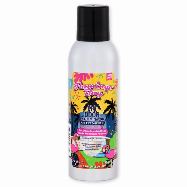 Pet Odor Exterminator Air Freshener Spray, Flamingo Bay, 7 oz cat odor control,cat litter deodorizer,cat cleaning wipes