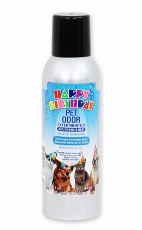 Pet Odor Exterminator Air Freshener Spray, Happy Birthday, 7 oz cat odor control,cat litter deodorizer,cat cleaning wipes