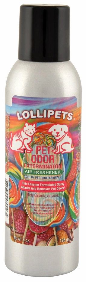 Pet Odor Exterminator Air Freshener Spray, Lollipets, 7 oz cat odor control,cat litter deodorizer,cat cleaning wipes