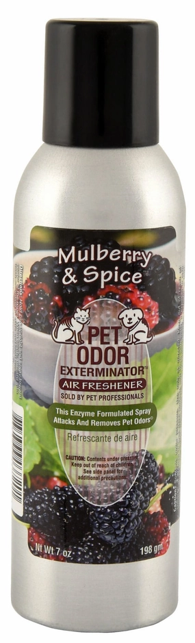 Pet Odor Exterminator Air Freshener Spray, Mulberry Spice, 7 oz cat odor control,cat litter deodorizer,cat cleaning wipes