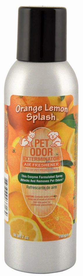 Pet Odor Exterminator Air Freshener Spray, Orange Lemon Splash, 7 oz cat odor control,cat litter deodorizer,cat cleaning wipes