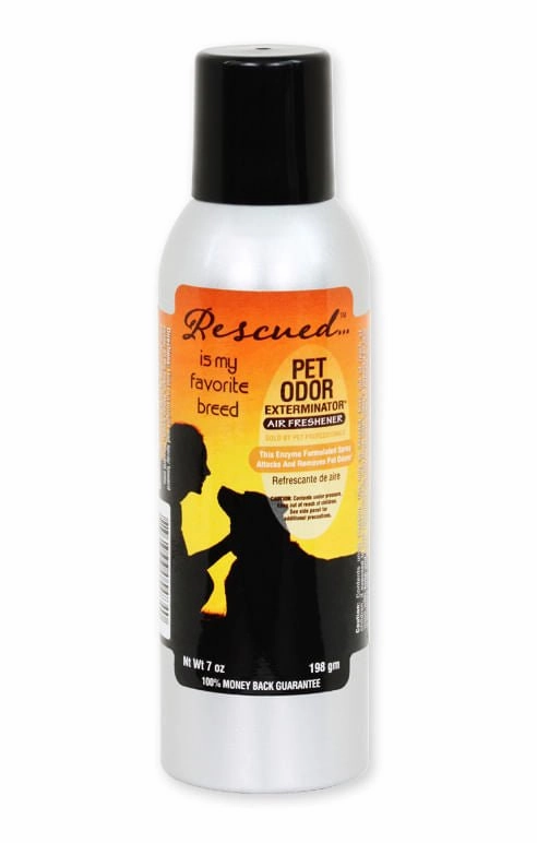 Pet Odor Exterminator Air Freshener Spray, Rescued, 7 oz cat odor control,cat litter deodorizer,cat cleaning wipes