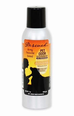 Pet Odor Exterminator Air Freshener Spray, Rescued, 7 oz cat odor control,cat litter deodorizer,cat cleaning wipes