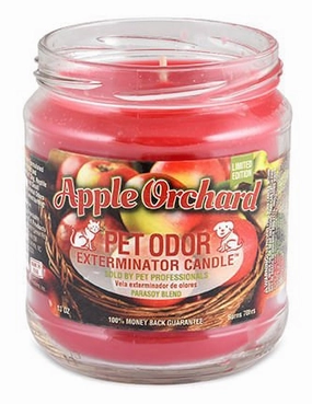 Pet Odor Exterminator Candle, Apple Orchard, 13 oz cat odor control,cat litter deodorizer,cat cleaning wipes