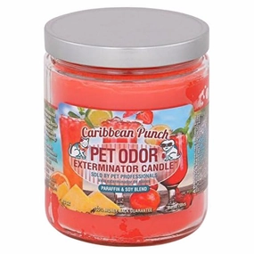 Pet Odor Exterminator Candle, Caribbean Punch, 13 oz cat odor control,cat litter deodorizer,cat cleaning wipes