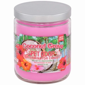 Pet Odor Exterminator Candle, Coconut Grove, 13 oz cat odor control,cat litter deodorizer,cat cleaning wipes