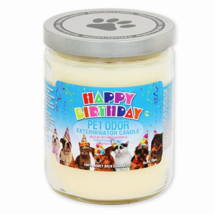 Pet Odor Exterminator Candle, Happy Birthday cat odor control,cat litter deodorizer,cat cleaning wipes