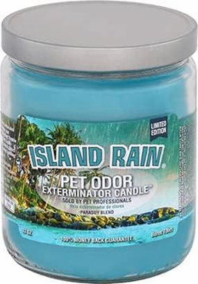 Pet Odor Exterminator Candle, Island Rain, 13 oz cat odor control,cat litter deodorizer,cat cleaning wipes
