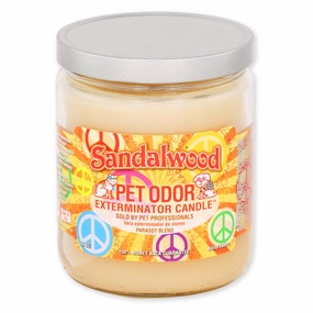 Pet Odor Exterminator Candle, Sandalwood, 13 oz cat odor control,cat litter deodorizer,cat cleaning wipes