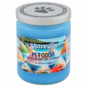 Pet Odor Exterminator Candle, Shave Ice, 13 oz cat odor control,cat litter deodorizer,cat cleaning wipes