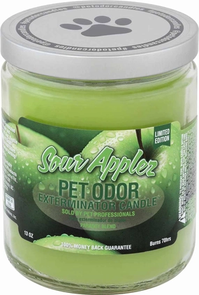 Pet Odor Exterminator Candle, Sour Applez Up, 13 oz cat odor control,cat litter deodorizer,cat cleaning wipes