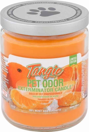 Pet Odor Exterminator Candle, Tangie, 13 oz cat odor control,cat litter deodorizer,cat cleaning wipes
