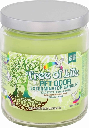 Pet Odor Exterminator Candle, Tree of Life, 13 oz cat odor control,cat litter deodorizer,cat cleaning wipes