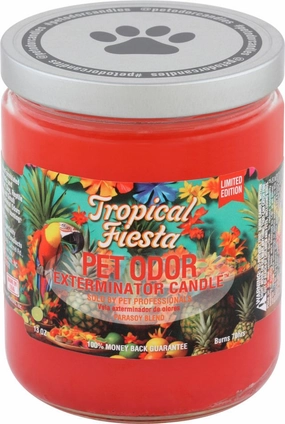 Pet Odor Exterminator Candle, Tropical Fiesta, 13 oz cat odor control,cat litter deodorizer,cat cleaning wipes