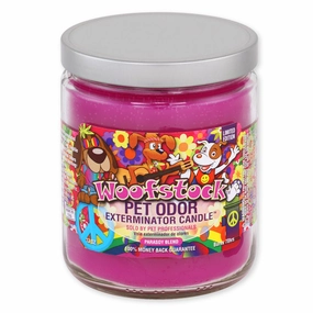 Pet Odor Exterminator Candle, Woofstock, 13 oz cat odor control,cat litter deodorizer,cat cleaning wipes