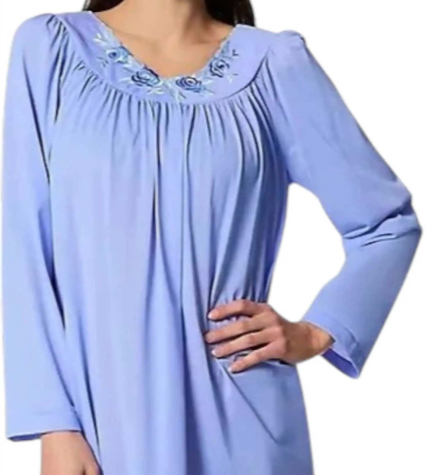 Petals 53 Inch Long Sleeve Gown In Lilac
