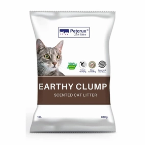 Petcrux Earthy Clump Scented Cat Litter cat waste,cat garbage bin,cat waste disposal