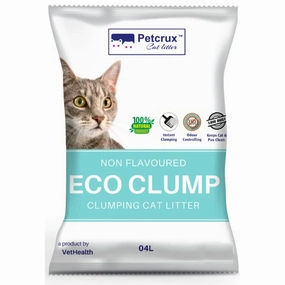 Petcrux Eco Clump Bentonite Unscented Cat Litter cat waste,cat garbage bin,cat waste disposal