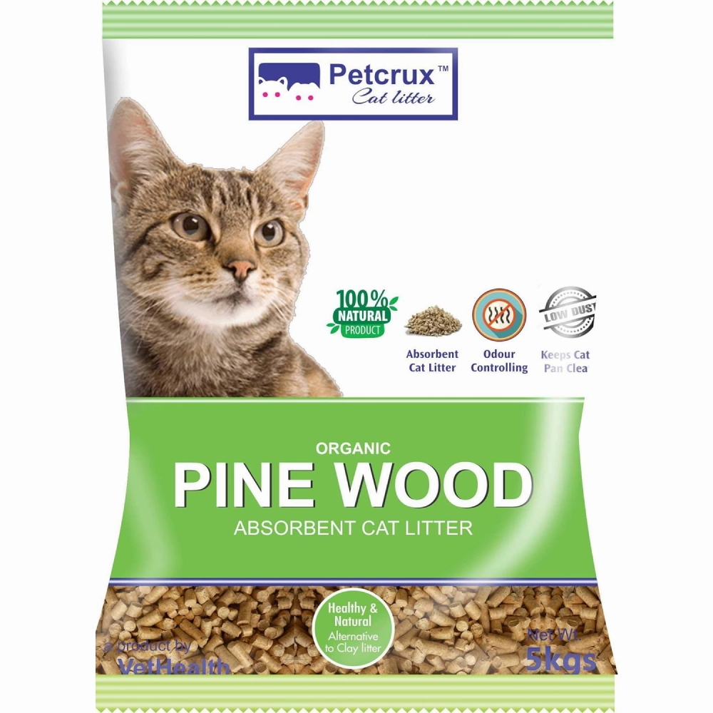 PetCrux Exclusive Organic Pine Wood Scented Cat Litter cat waste,cat garbage bin,cat waste disposal