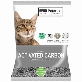 PetCrux Exclusive Scoopable Unscented Natural Activated Carbon Cat Litter cat waste,cat garbage bin,cat waste disposal