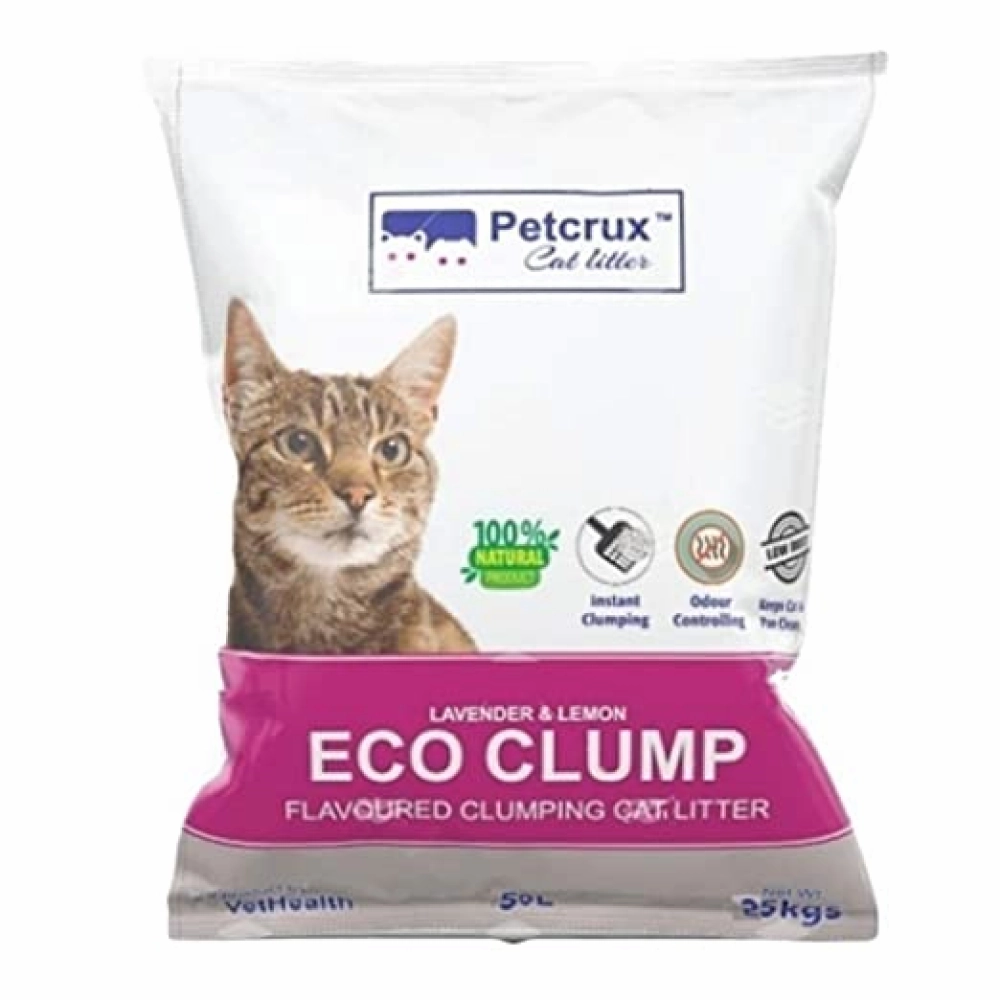 Petcrux Lavender & Lemon Scented Eco Clumping Cat Litter cat waste,cat garbage bin,cat waste disposal