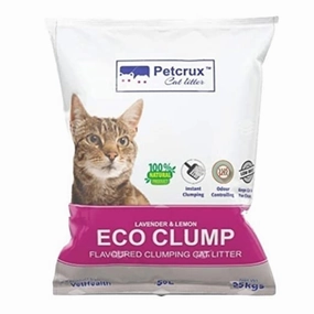 Petcrux Lavender & Lemon Scented Eco Clumping Cat Litter cat waste,cat garbage bin,cat waste disposal