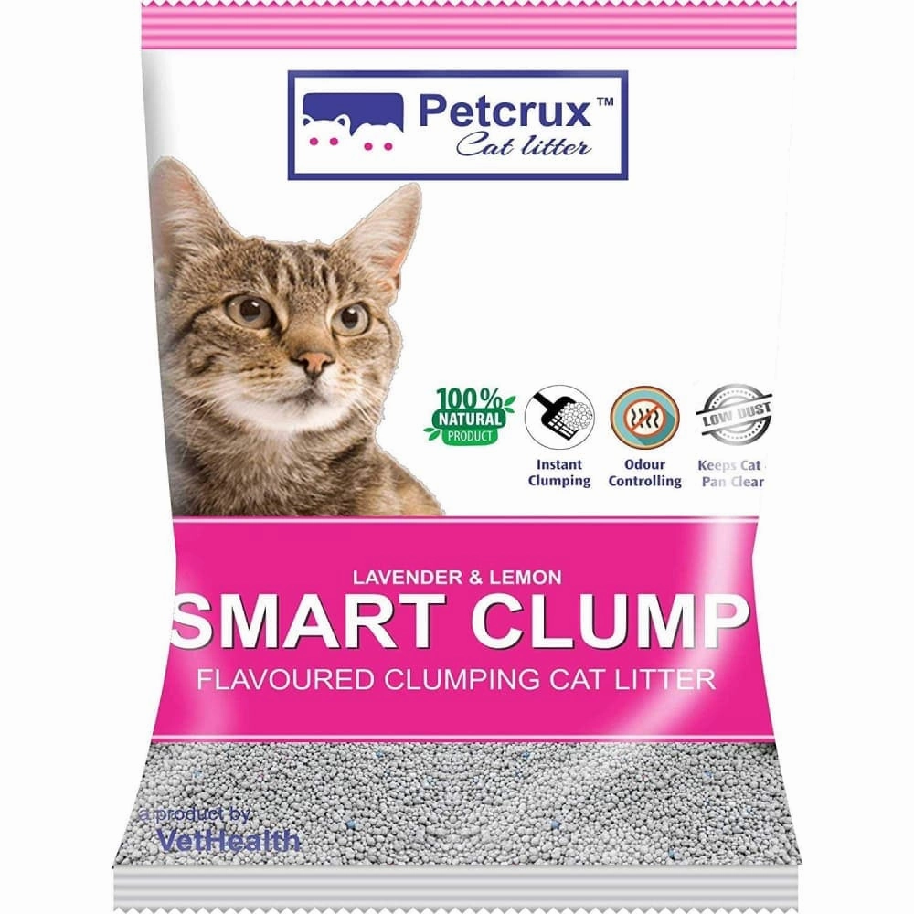 Petcrux Lavender & Lemon Scented Smart Clumping Cat Litter cat waste,cat garbage bin,cat waste disposal