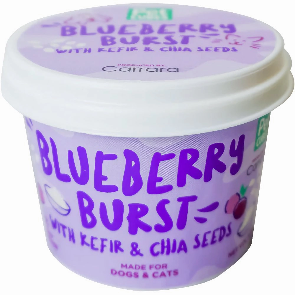 PetCubes Blueberry Burst Frozen Ice Cream for Dogs & Cats 3.5oz raw pet food,frozen meat dog,raw feeding dog