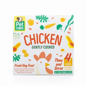 PetCubes Gently Cooked Chicken Grain-Free Frozen Dog Food 2.24kg raw pet food,frozen meat dog,raw feeding dog