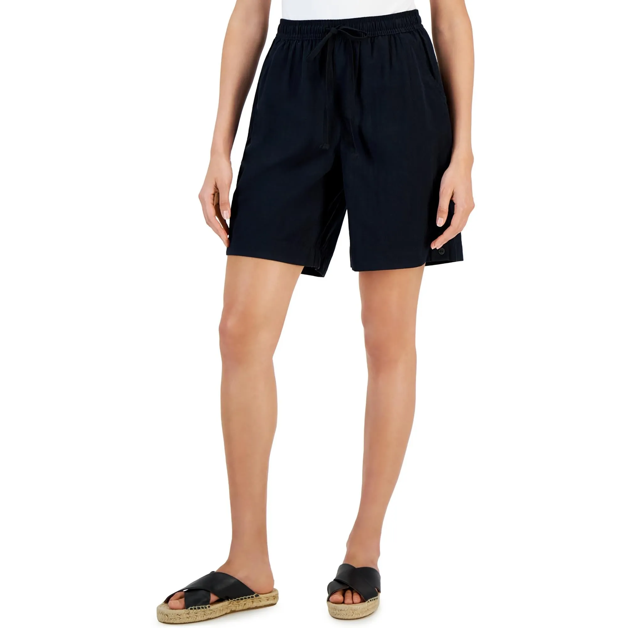 Petites Womens Mini High Rise Casual Shorts